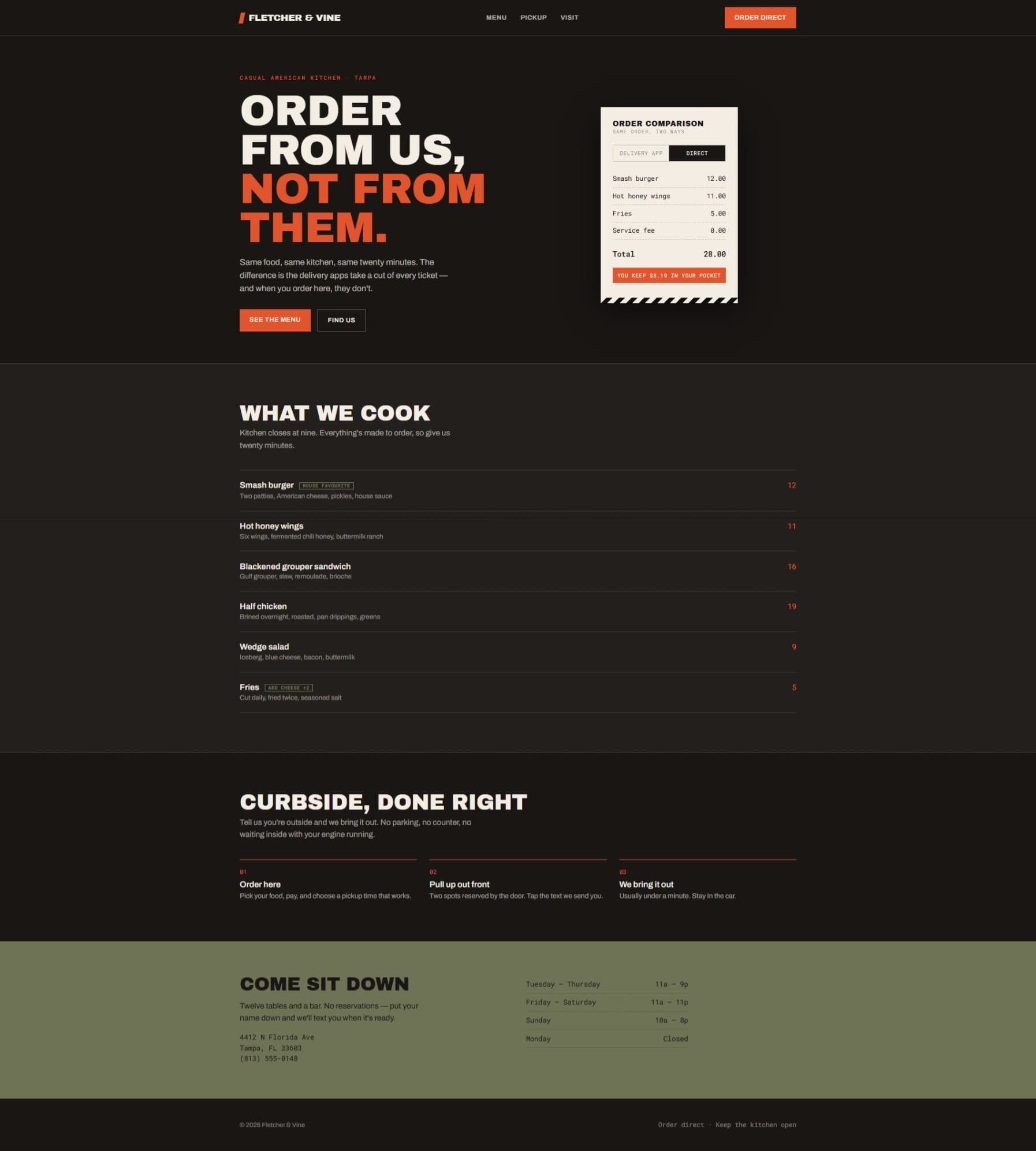 Architect Restaurant website