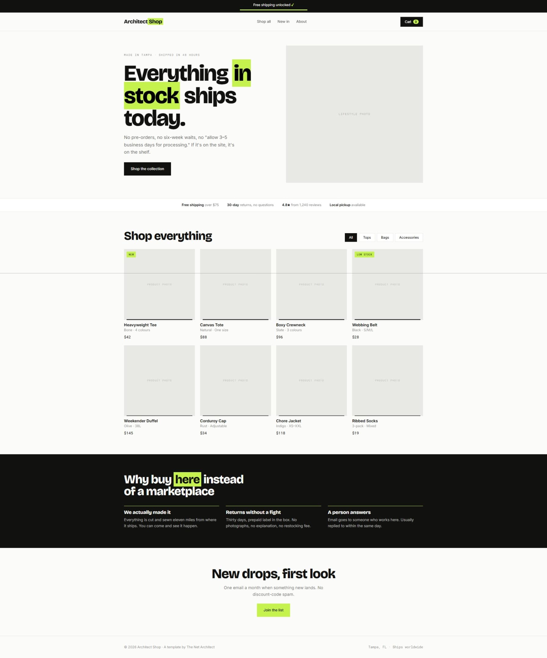 Architect Shop website